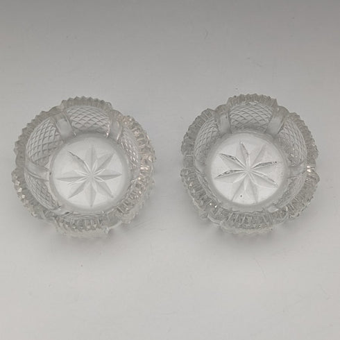 British Vintage Cut Glass Soldesh Pair 141g